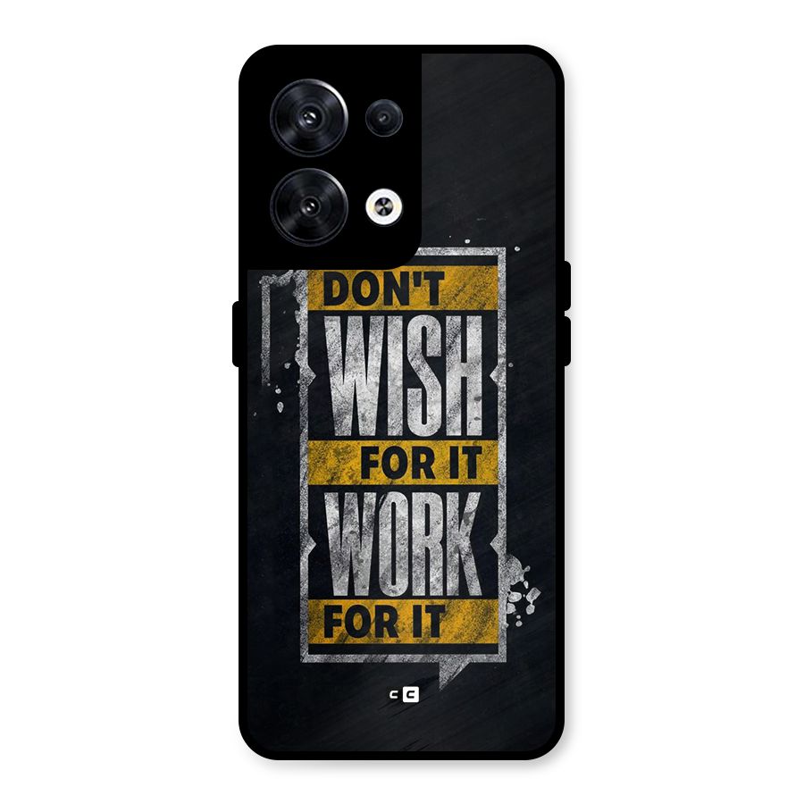 Wish Work Metal Back Case for Oppo Reno8 5G