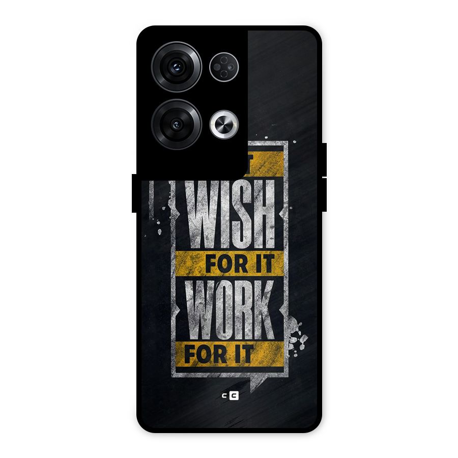 Wish Work Metal Back Case for Oppo Reno8 Pro 5G