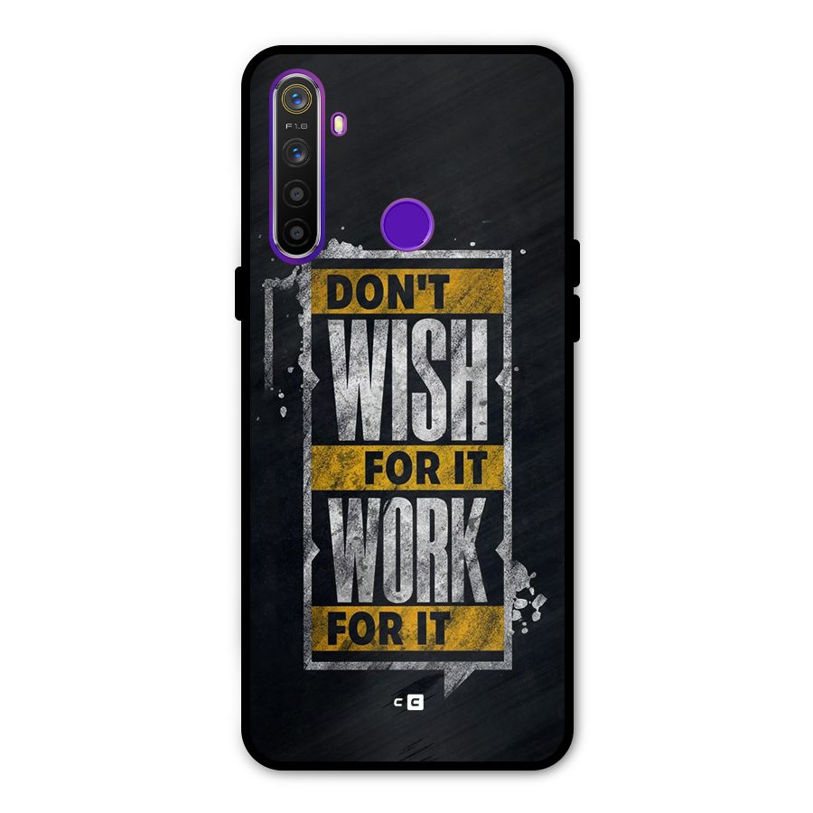 Wish Work Metal Back Case for Realme 5i
