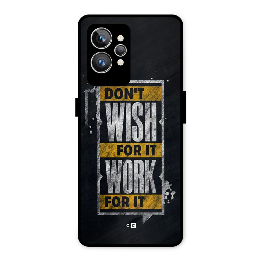 Wish Work Metal Back Case for Realme GT2 Pro