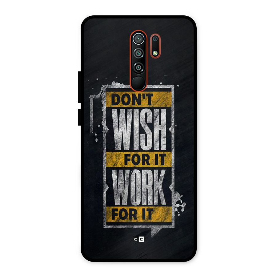 Wish Work Metal Back Case for Redmi 9 Prime