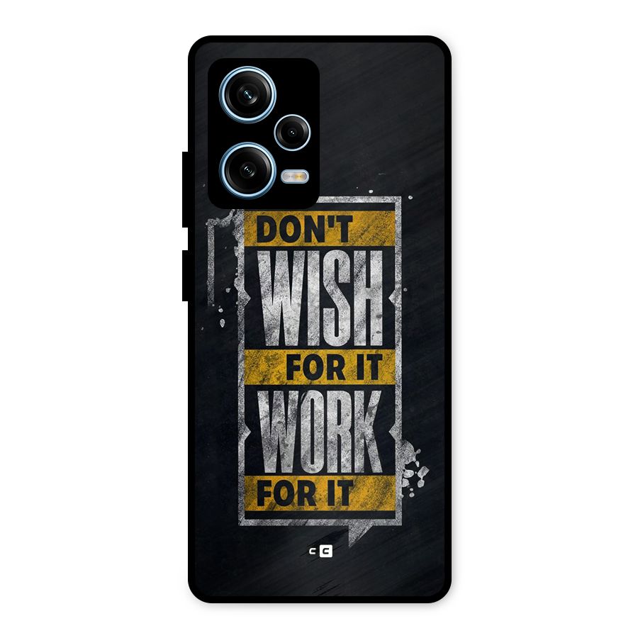 Wish Work Metal Back Case for Redmi Note 12 Pro
