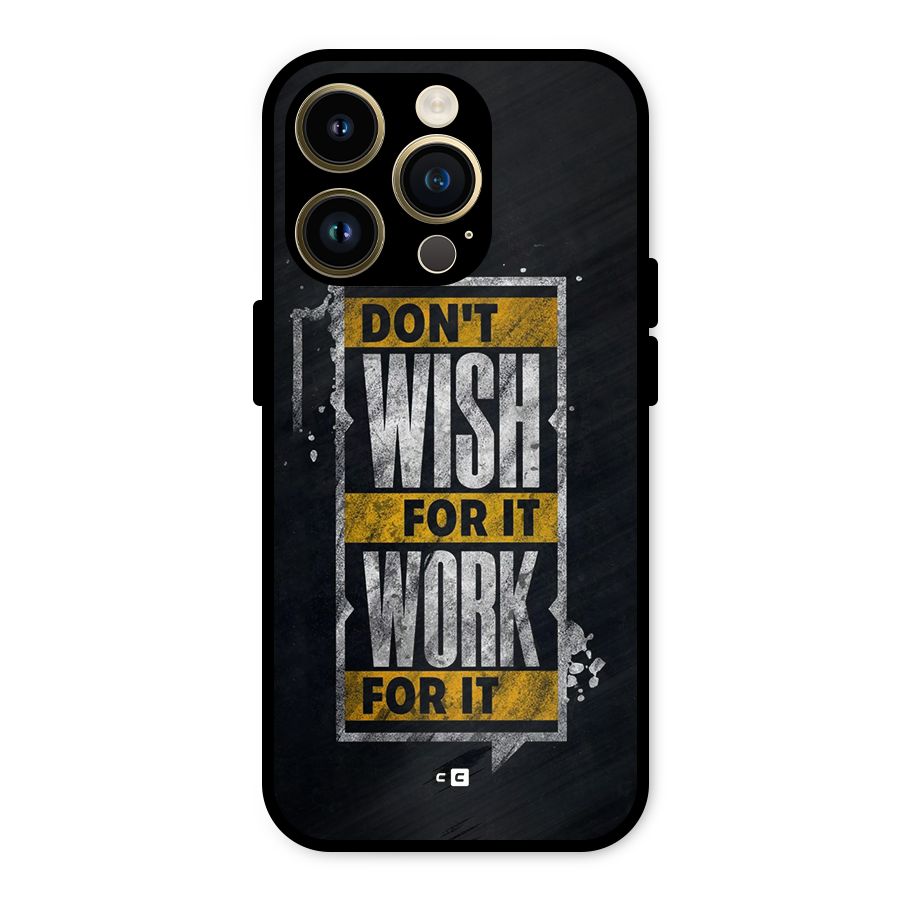 Wish Work Metal Back Case for iPhone 14 Pro