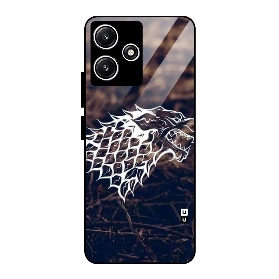 Wolf In White Glass Back Case for Redmi 12 5G