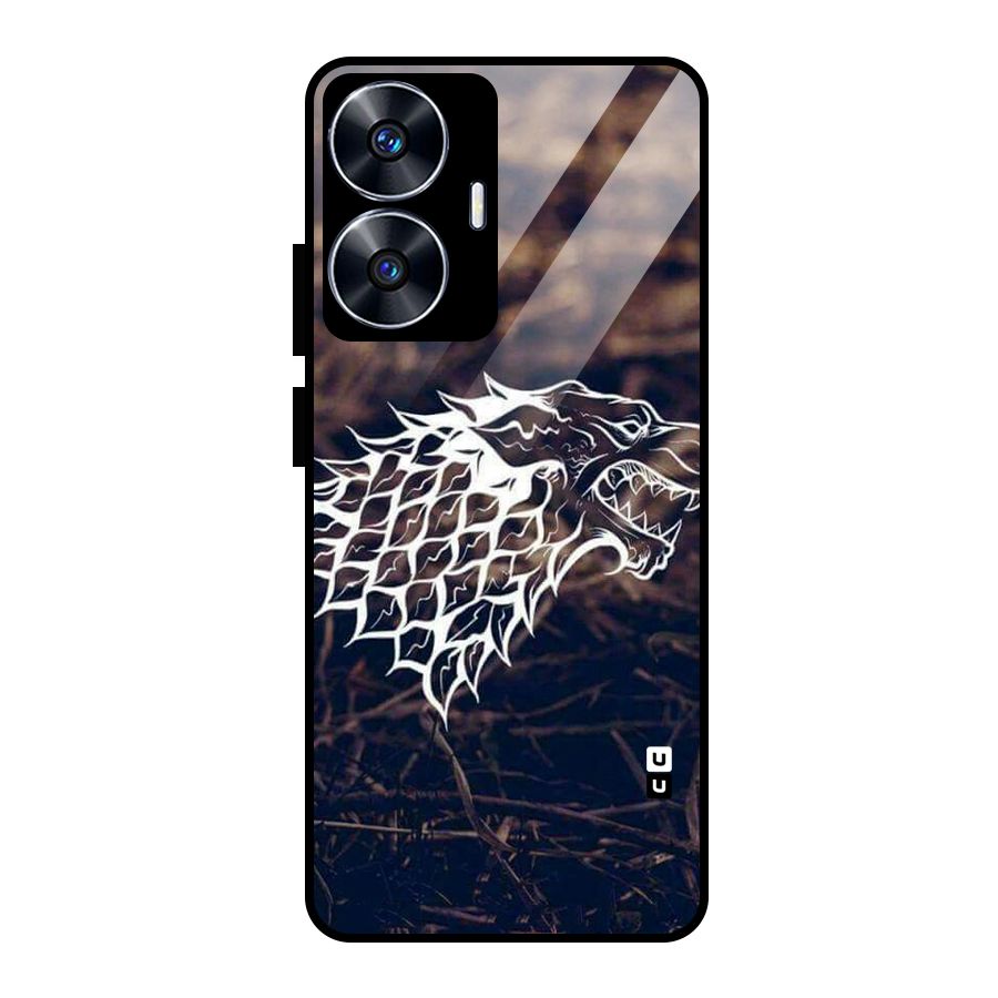 Wolf In White Glass Back Case for realme C55