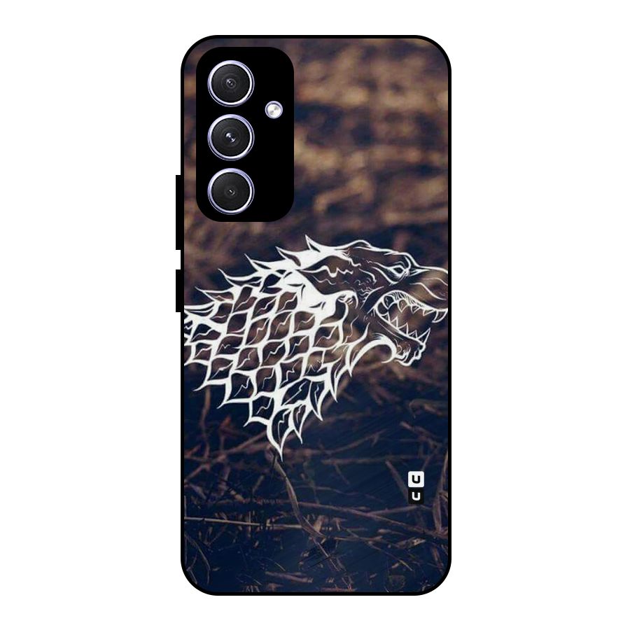 Wolf In White Metal Back Case for Galaxy A54
