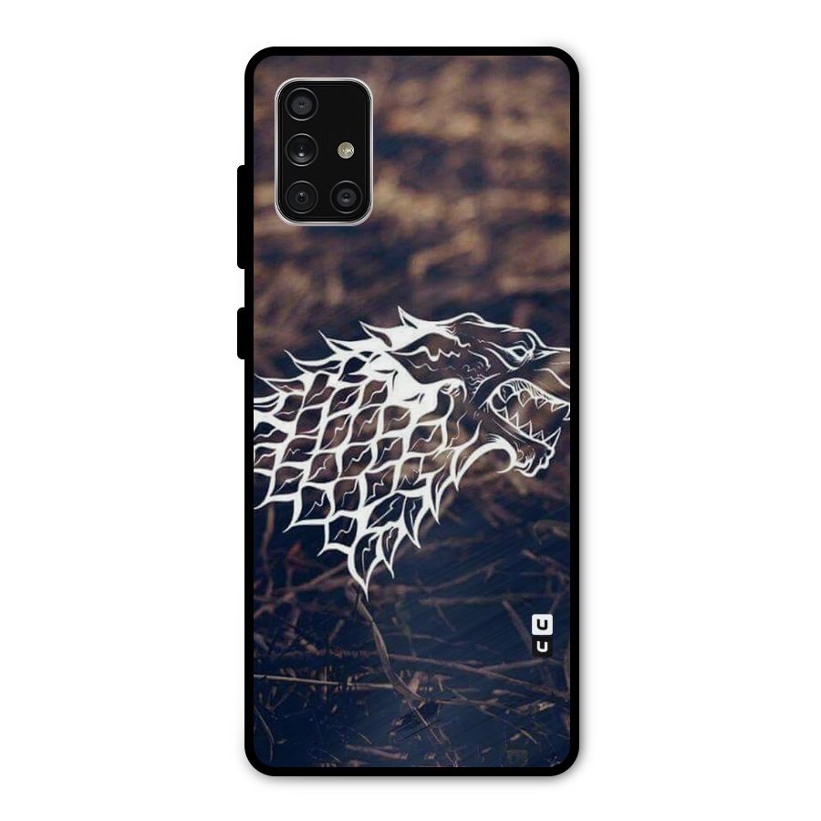 Wolf In White Metal Back Case for Galaxy A71