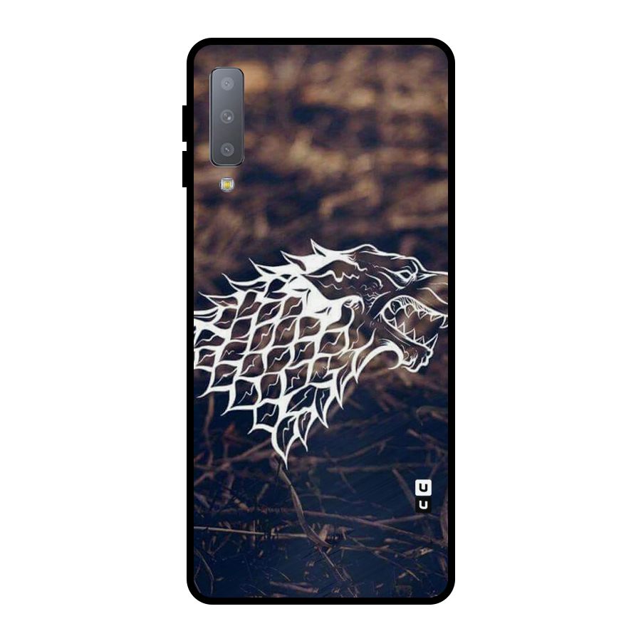 Wolf In White Metal Back Case for Galaxy A7 (2018)