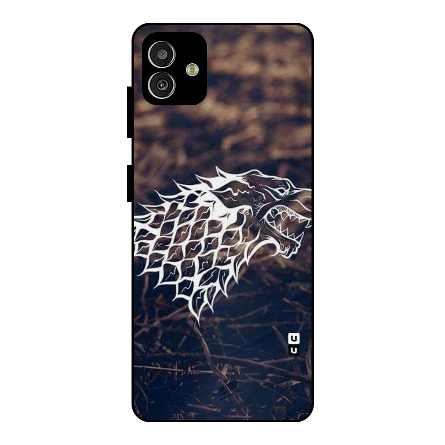 Wolf In White Metal Back Case for Galaxy M13 5G