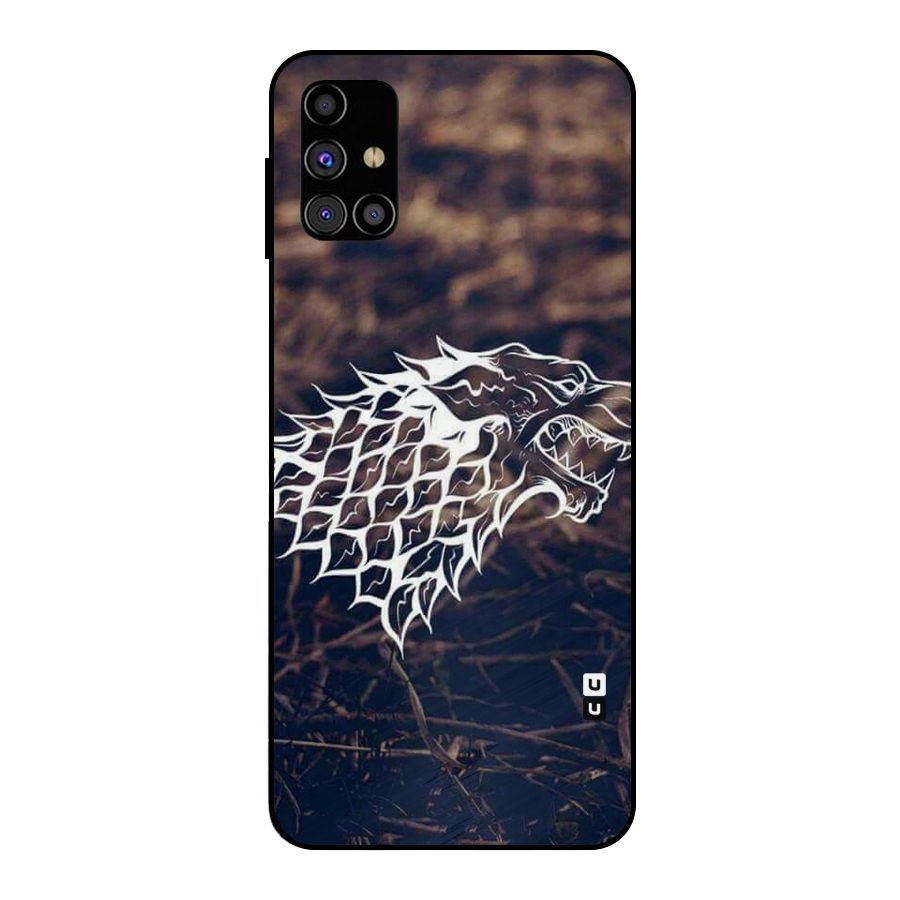 Wolf In White Metal Back Case for Galaxy M31s