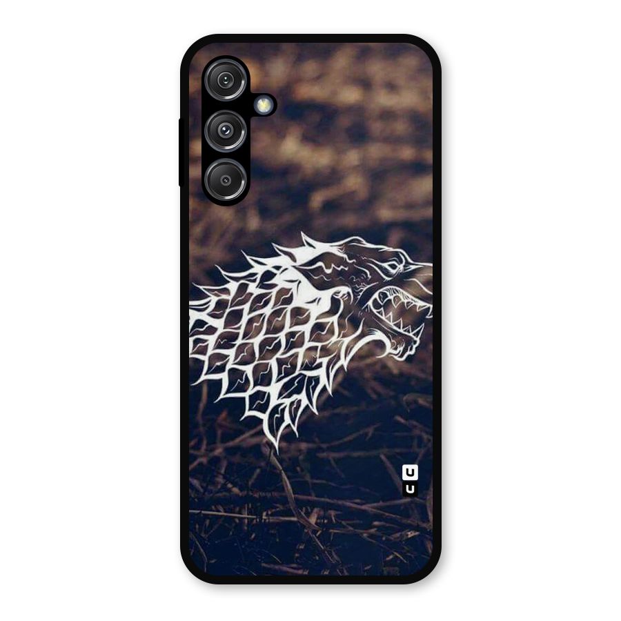 Wolf In White Metal Back Case for Galaxy M34 5G