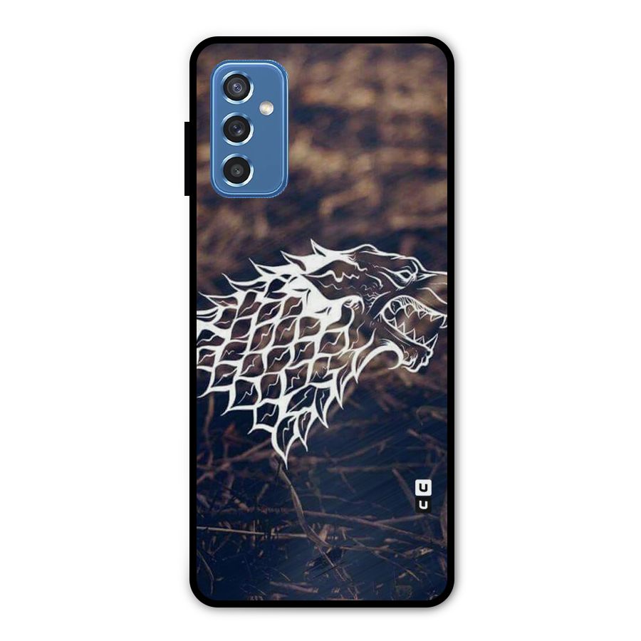 Wolf In White Metal Back Case for Galaxy M52 5G