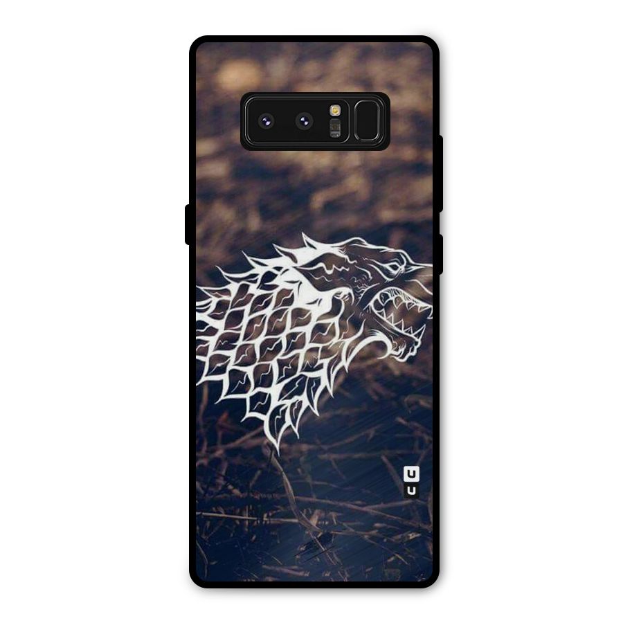 Wolf In White Metal Back Case for Galaxy Note 8