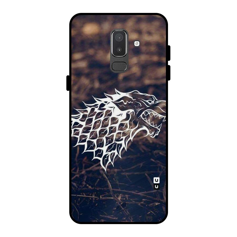 Wolf In White Metal Back Case for Galaxy On8 (2018)