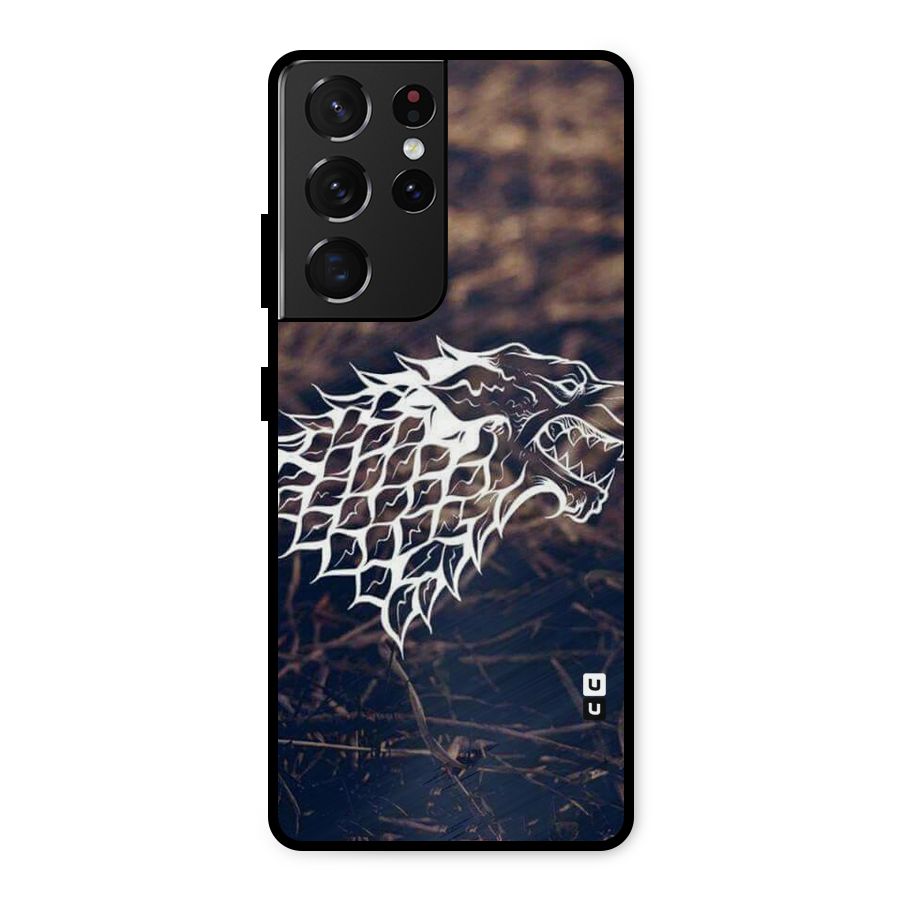 Wolf In White Metal Back Case for Galaxy S21 Ultra 5G