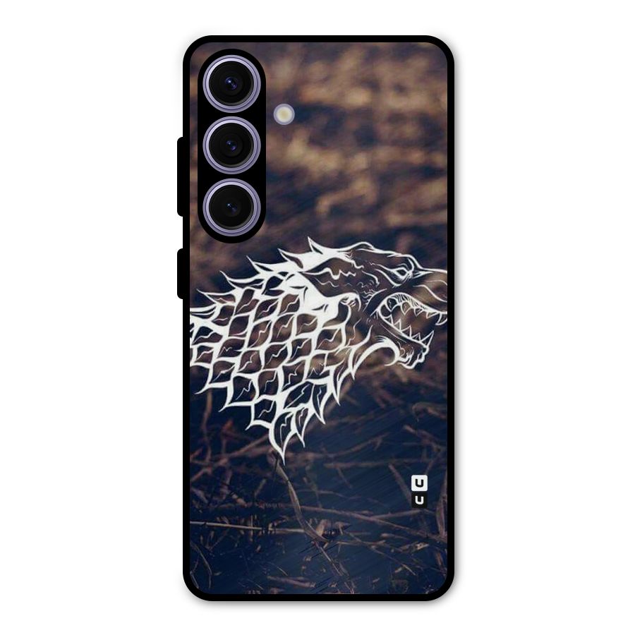 Wolf In White Metal Back Case for Galaxy S24