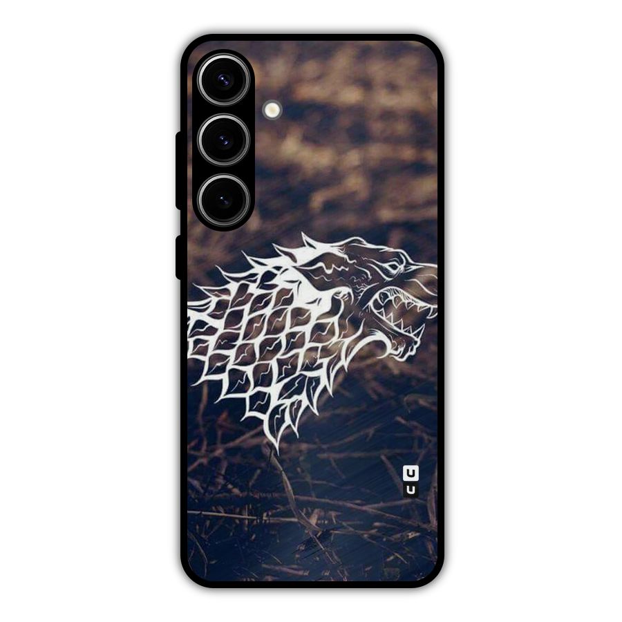 Wolf In White Metal Back Case for Galaxy S24 Plus
