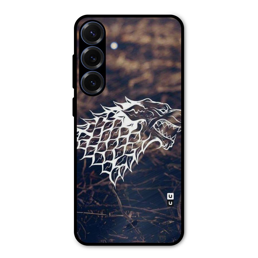 Wolf In White Metal Back Case for Galaxy S25 Plus