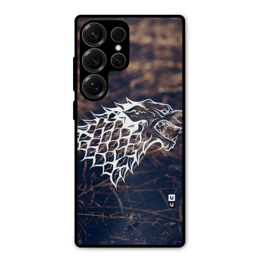 Wolf In White Metal Back Case for Galaxy S25 Ultra