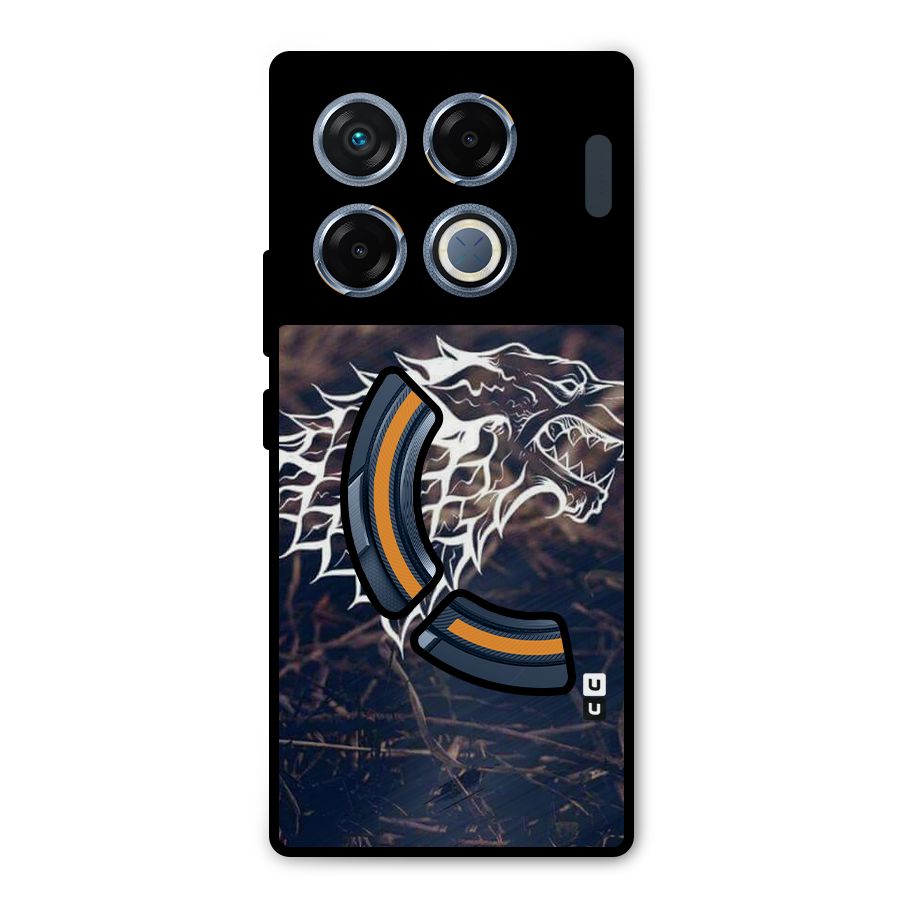 Wolf In White Metal Back Case for Infinix GT 20 Pro