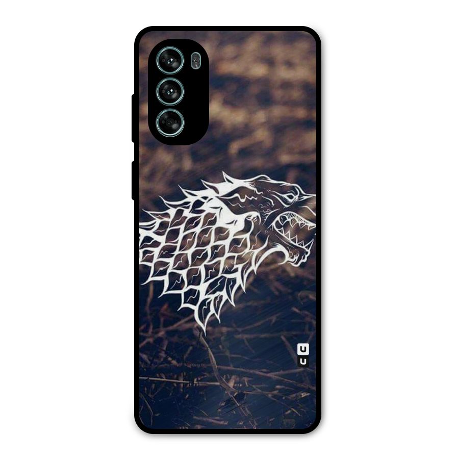Wolf In White Metal Back Case for Moto G62