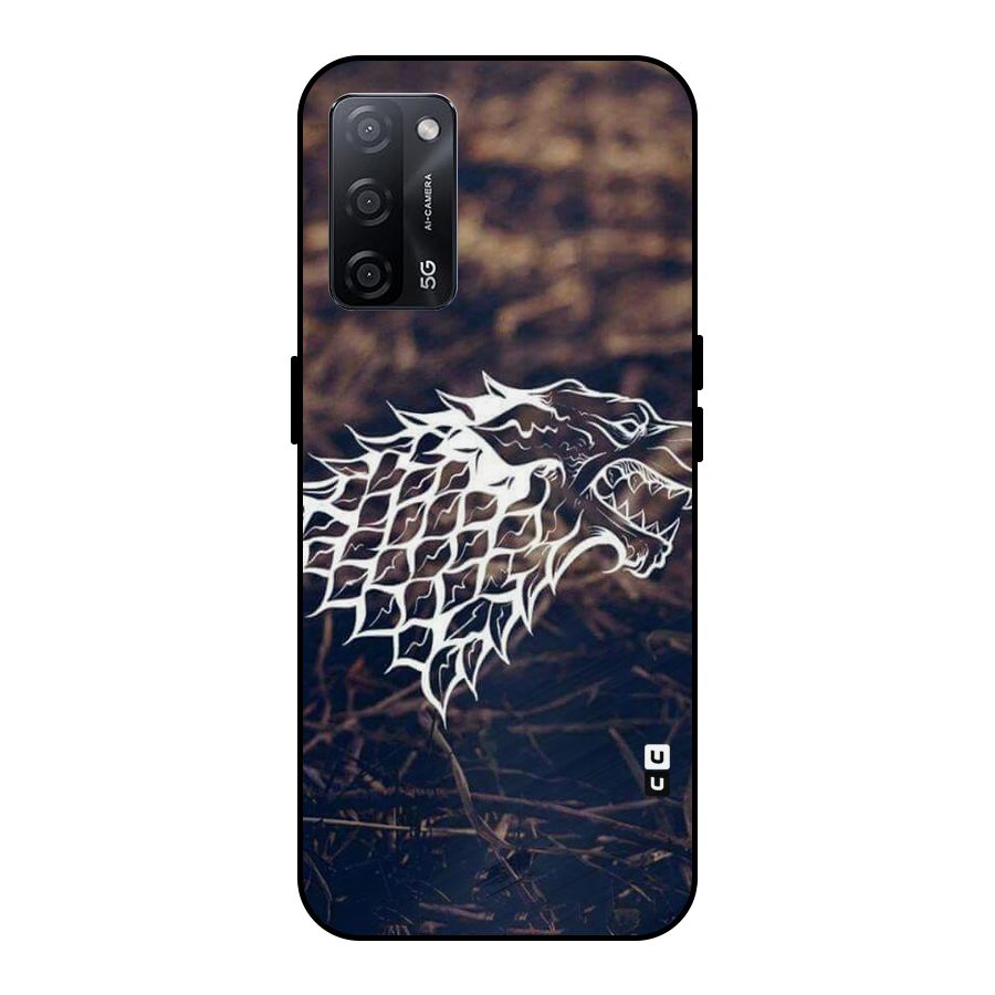Wolf In White Metal Back Case for Oppo A53s 5G