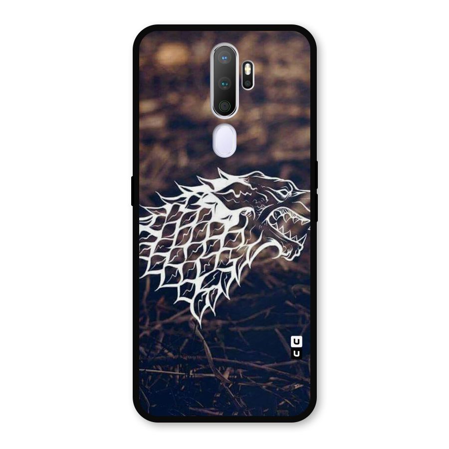 Wolf In White Metal Back Case for Oppo A5 (2020)