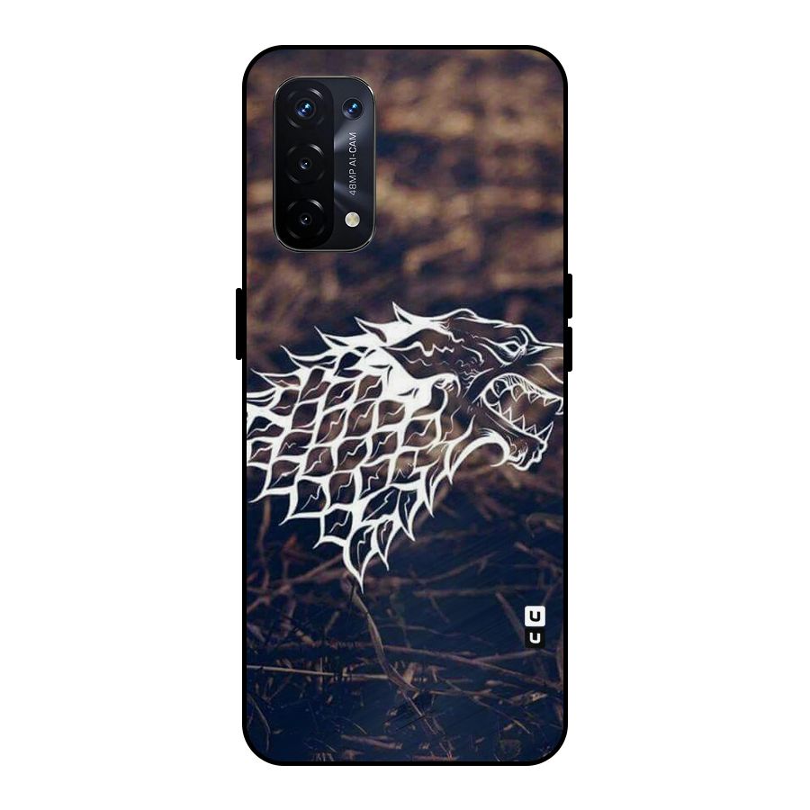 Wolf In White Metal Back Case for Oppo A74 5G