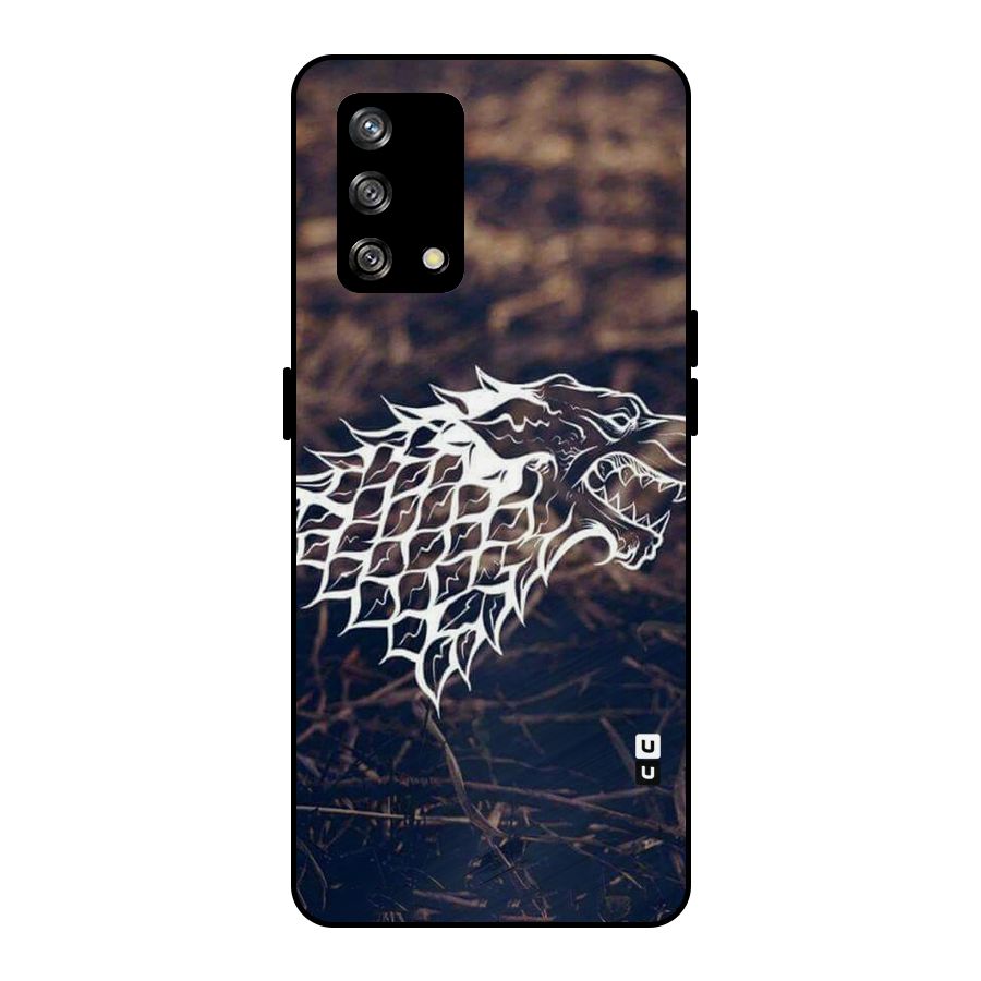 Wolf In White Metal Back Case for Oppo F19