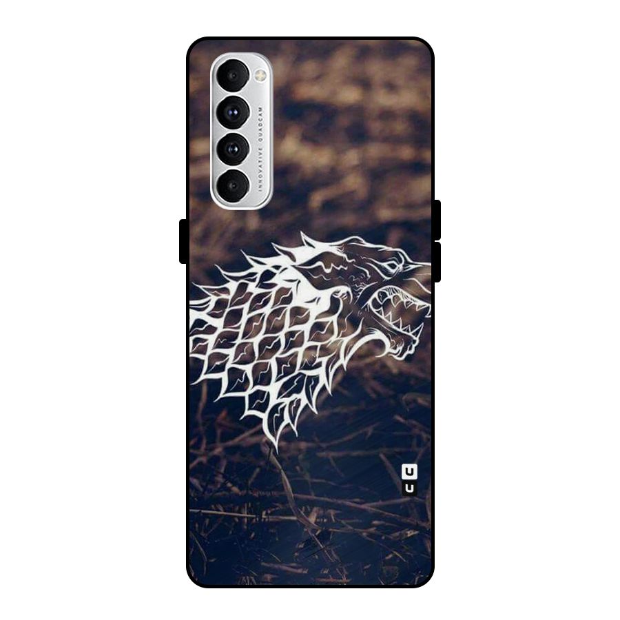 Wolf In White Metal Back Case for Oppo Reno4 Pro