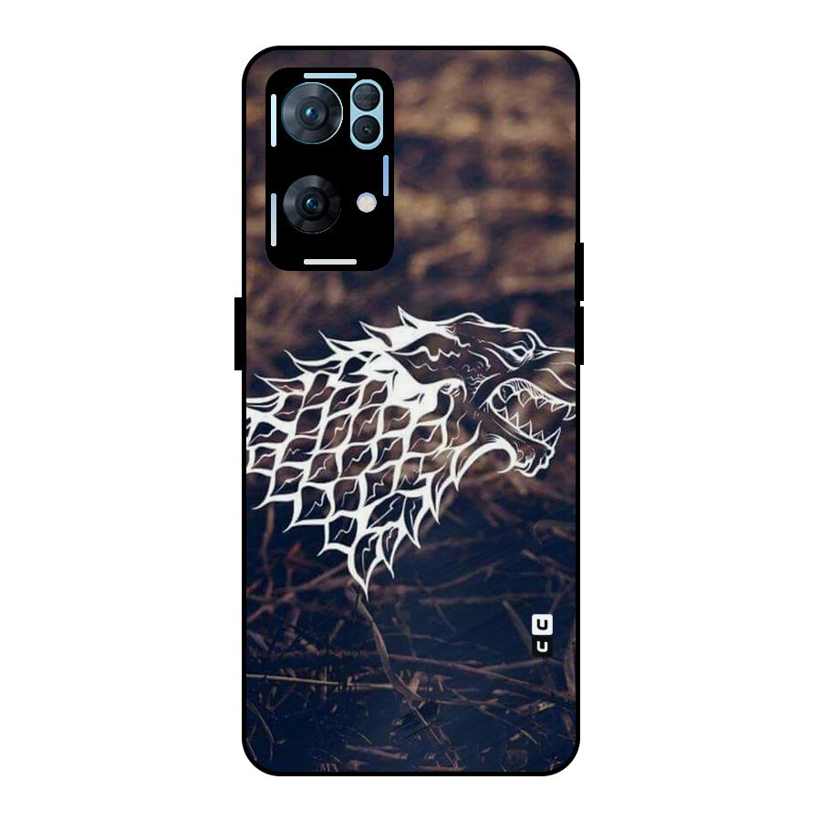 Wolf In White Metal Back Case for Oppo Reno7 Pro 5G
