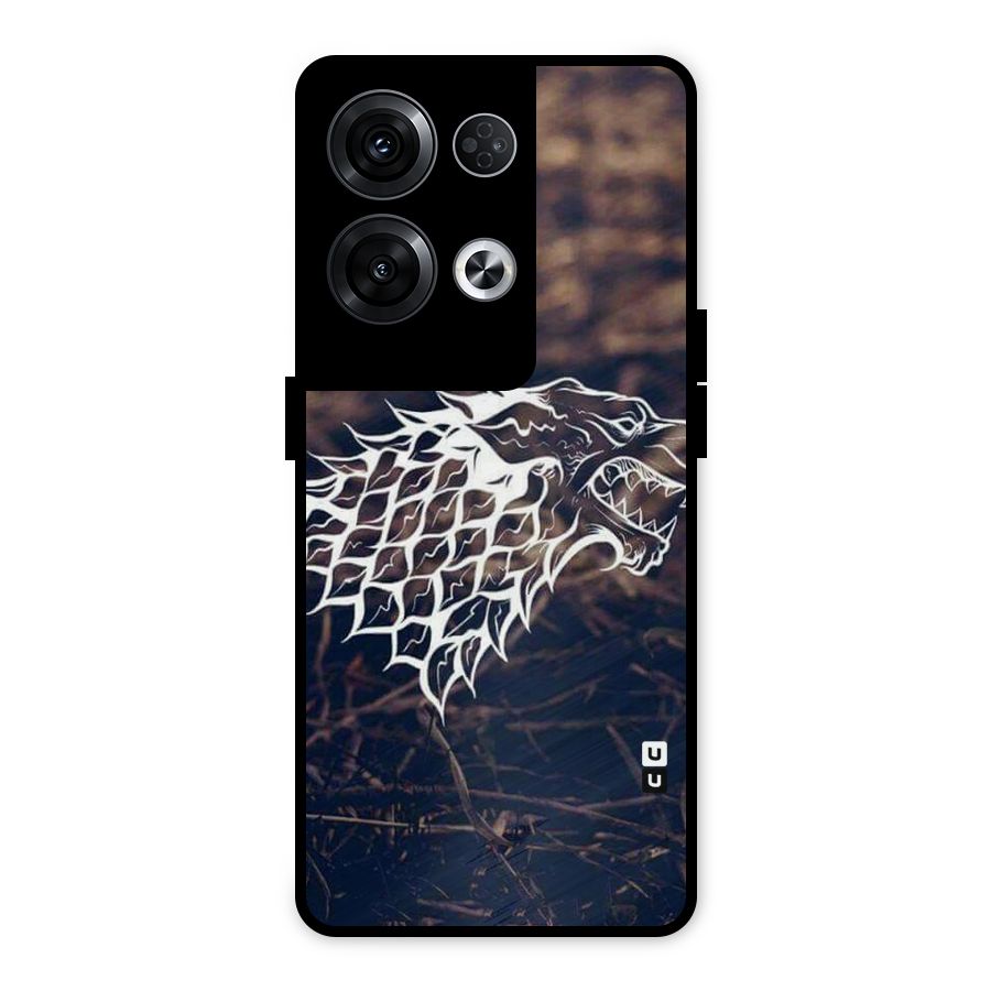 Wolf In White Metal Back Case for Oppo Reno8 Pro 5G