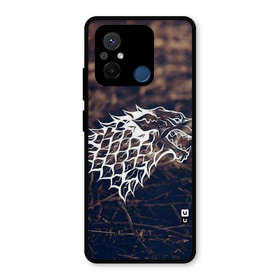 Wolf In White Metal Back Case for Poco C55