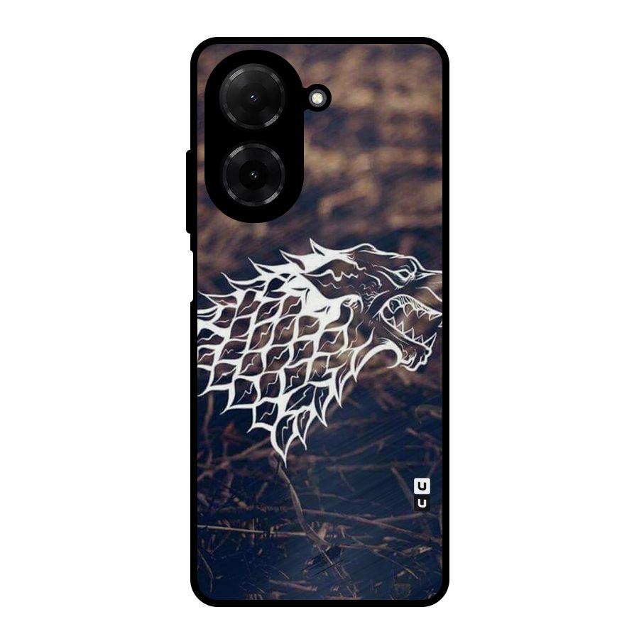 Wolf In White Metal Back Case for Poco C71