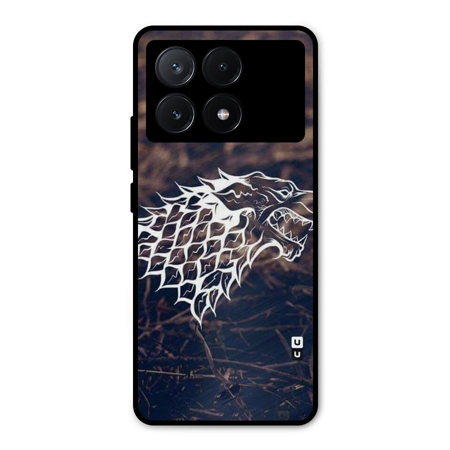 Wolf In White Metal Back Case for Poco X6 Pro