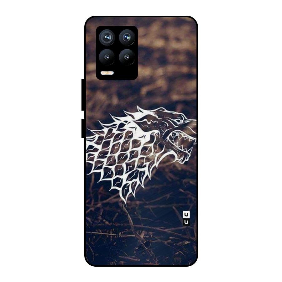 Wolf In White Metal Back Case for Realme 8 Pro