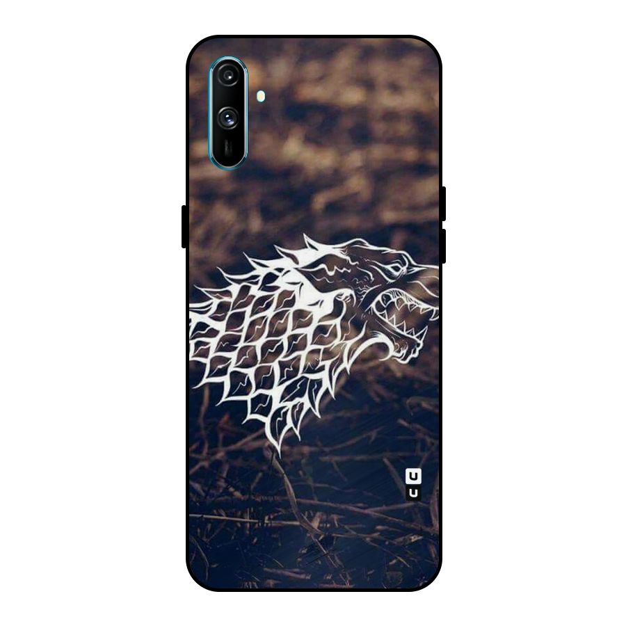 Wolf In White Metal Back Case for Realme C3