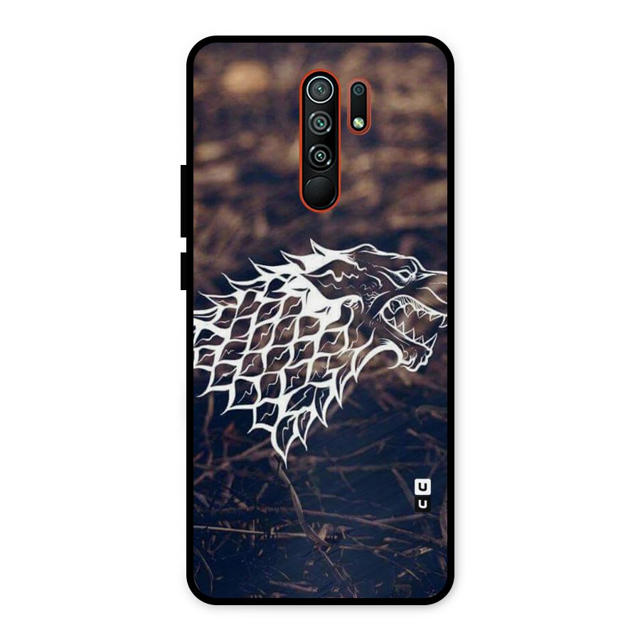 Wolf In White Metal Back Case for Redmi 9 Prime