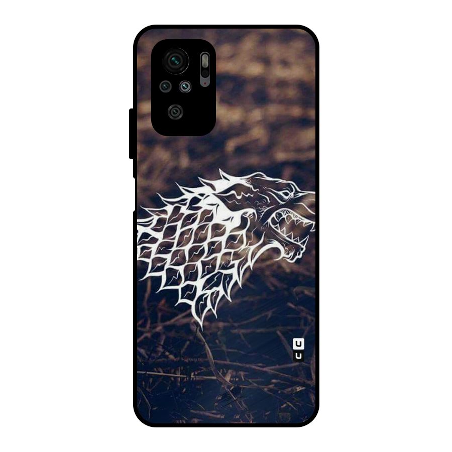 Wolf In White Metal Back Case for Redmi Note 10S