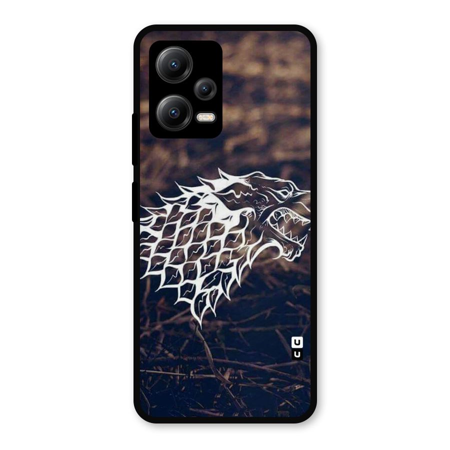 Wolf In White Metal Back Case for Redmi Note 12 5G