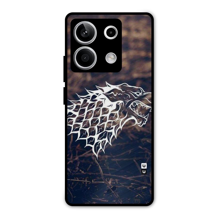 Wolf In White Metal Back Case for Redmi Note 13 5G
