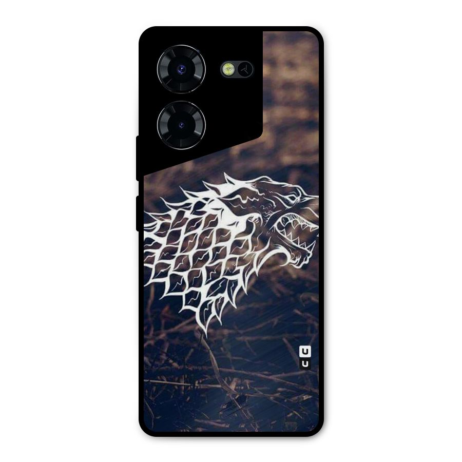 Wolf In White Metal Back Case for Tecno Pova 5 Pro 5G