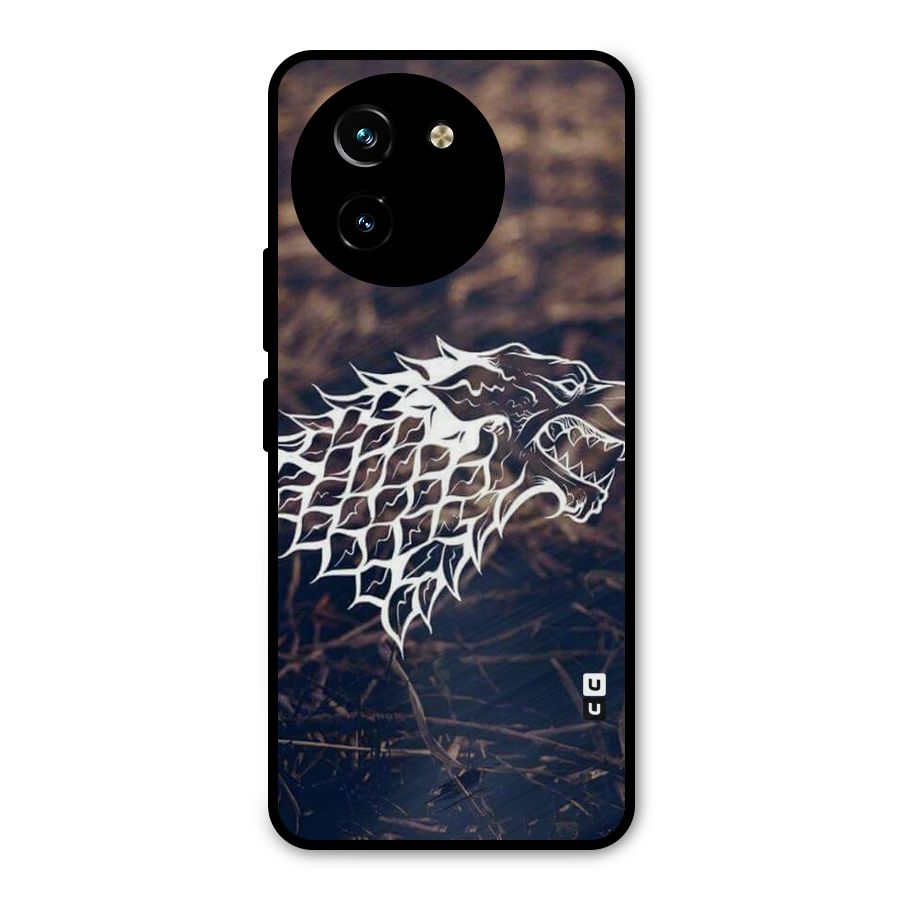 Wolf In White Metal Back Case for Vivo T3x