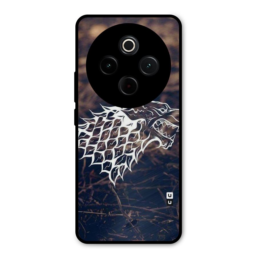 Wolf In White Metal Back Case for Vivo T4