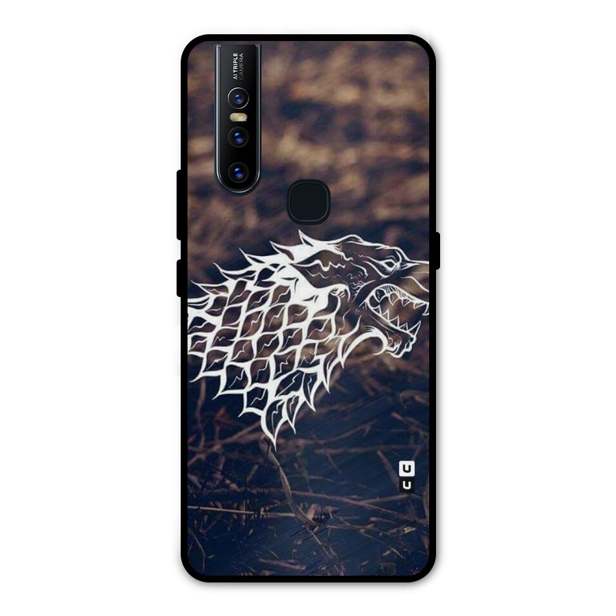 Wolf In White Metal Back Case for Vivo V15