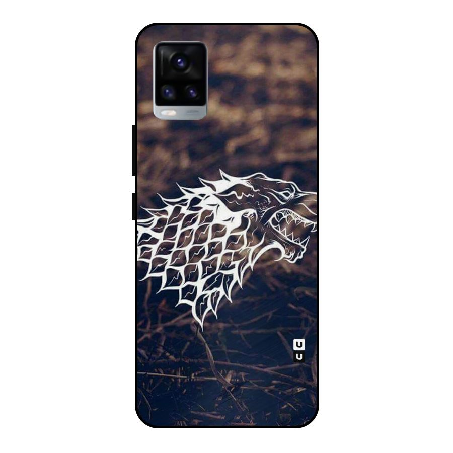 Wolf In White Metal Back Case for Vivo V20
