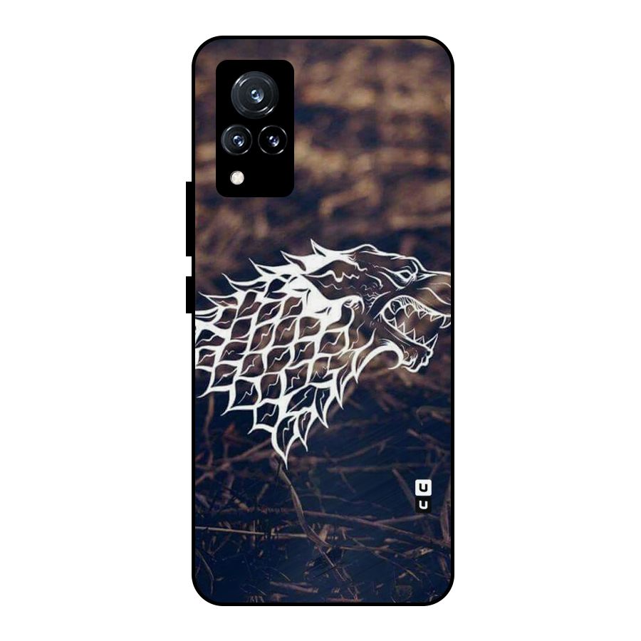 Wolf In White Metal Back Case for Vivo V21 5G