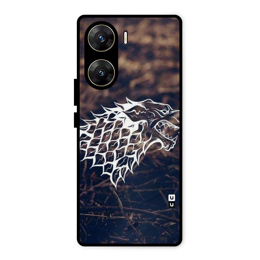 Wolf In White Metal Back Case for Vivo V29e