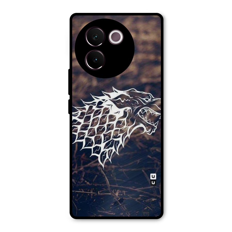 Wolf In White Metal Back Case for Vivo V30e
