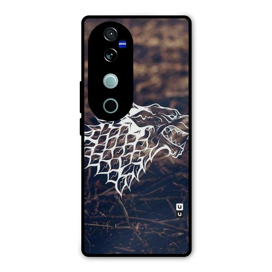 Wolf In White Metal Back Case for Vivo V40